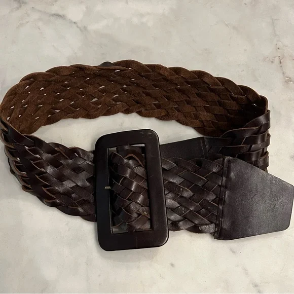 NWT Brown Braided Belt Sz Sm LOFT | Accessories | Loft Brown Leather Braided Belt Sz Sm  main image 2
